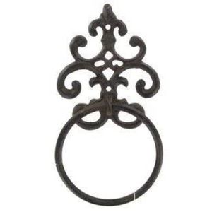 Cast Iron ornate kitchen towel holder home decor